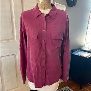 Equipment Multicolored Long Sleeve Button Down Shirt